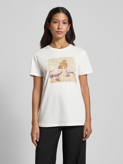 Liu Jo White T-shirt met motiefprint Wit - 4