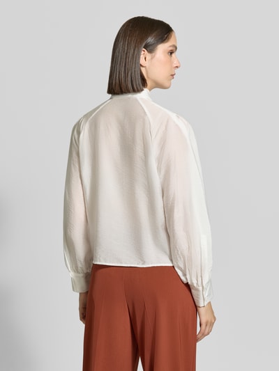 Jake*s Collection Regular Fit Langarmbluse aus Lyocell-Mix Offwhite 5