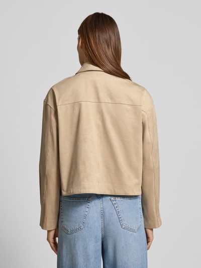 OPUS Kunstlederjacke mit Pattentaschen Modell 'Jelis' Beige 5
