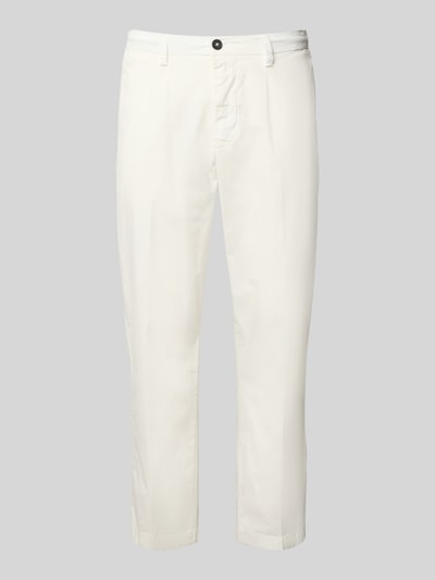Productfoto, Hose mit Gesäßtaschen Modell 'PANTALACCIO POPELINE' van MARKUP, regular fit, katoen-elastaanmix, wit, zichtbare zakken, heren