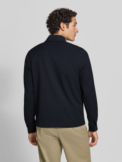 Les Deux Jacke mit Logo-Stitching Modell 'Como' Blau 5