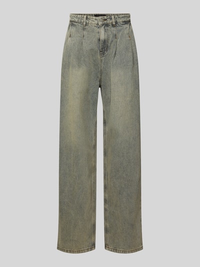 Don´t Waste Culture Wide Fit Jeans mit gelegten Falten Modell 'Ysolde' Hellgrau 2