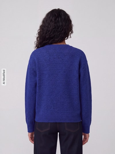 PIECES Regular Fit Pullover mit Woll-Anteil Modell 'ALLY' Royal 5