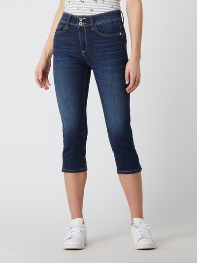 Tom Tailor Jeansy capri o kroju slim fit z dodatkiem streczu model ‘Kate’ Jeansowy niebieski 4