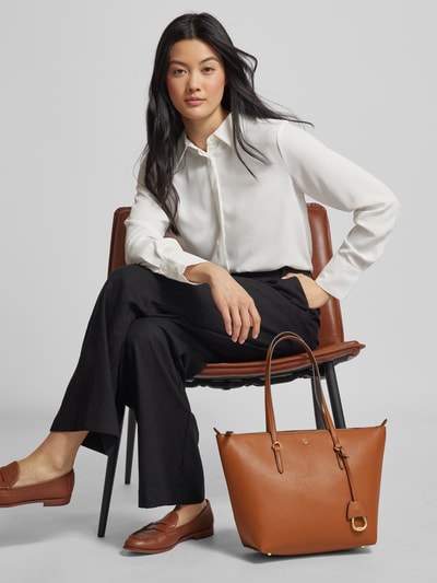 Lauren Ralph Lauren Handtas met labelapplicatie, model 'KEATON' Cognac - 1