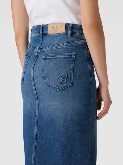 JOOP! Knielange jeansrok met loopsplit Jeansblauw - 3