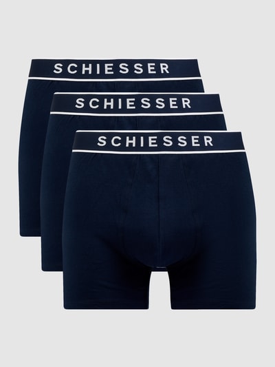 Schiesser Boxershort met stretch in set van 3 Marineblauw - 1