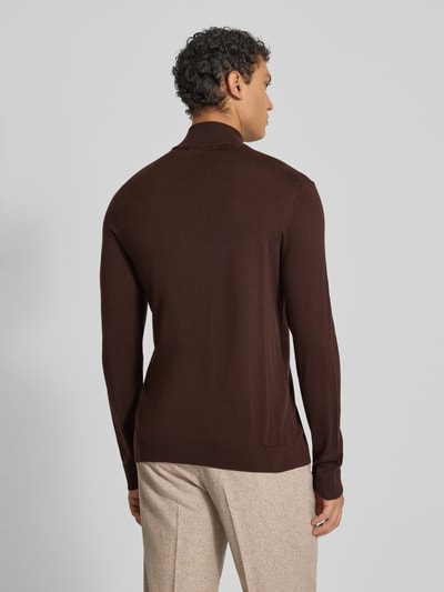 SELECTED HOMME Regular fit schipperstrui van zuivere merinowol, model 'TRAY' Middenbruin - 5