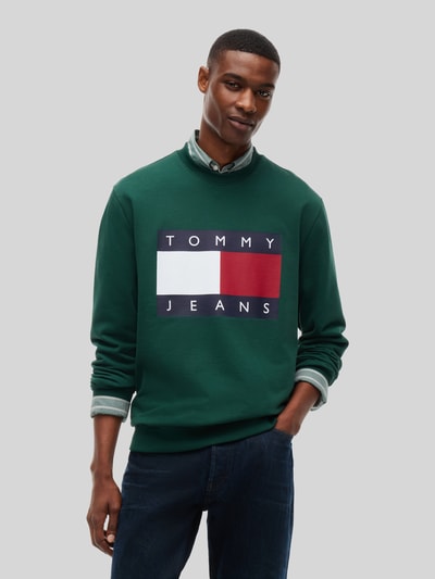 Tommy Jeans Regular Fit Sweatshirt aus reiner Baumwolle Dunkelgruen 4