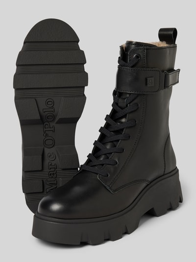 Marc O'Polo Schnürstiefel mit wärmenden Innenfutter aus Rindsnappa Black 4