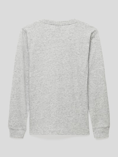 CHAMPION Longsleeve mit Label-Print Mittelgrau Melange 3