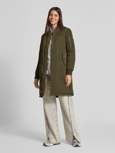 Original Bombers Parka met opstaande kraag en tweewegsritssluiting Kaki - 1