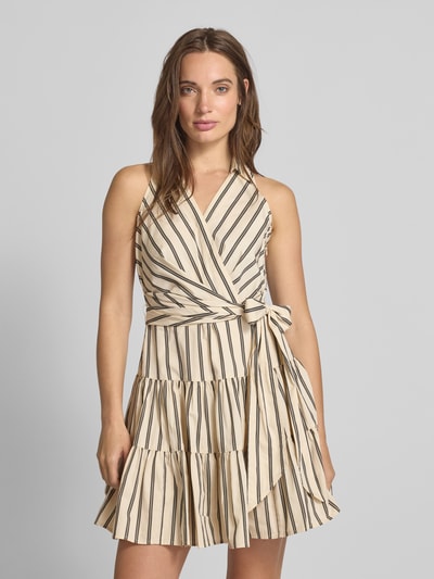 Lauren Ralph Lauren Knielanges Kleid im Stufen-Look mit Umlegekragen Sand 4