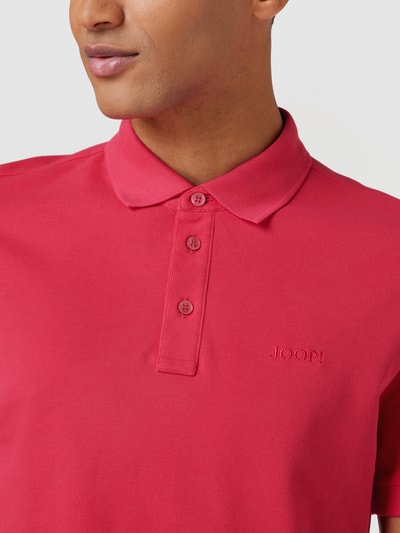 JOOP! Collection Poloshirt met labelstitching Felroze - 3