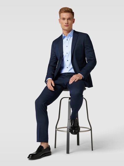 Jake*s Slim fit premium overhemd met kentkraag Lichtblauw - 1