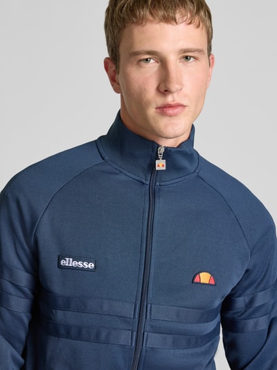 Ellesse Sweatjack met labelpatch, model 'RIMINI'' Marineblauw - 3