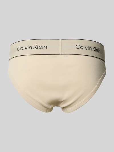 Calvin Klein Underwear Figi z wyhaftowanym logo model ‘Redefined’ Beżowy 3