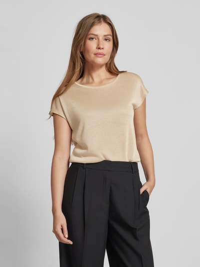 Vero Moda Loose fit top van viscosemix met effectgaren, model 'SARAH AVA' Zilver gemêleerd - 4