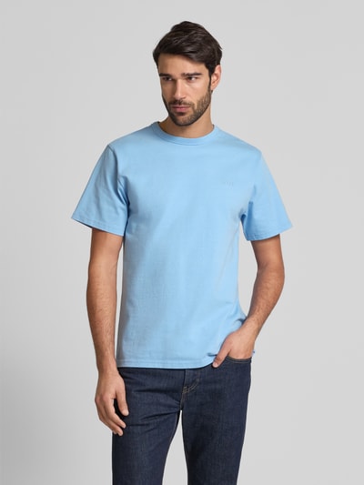 Forét T-Shirt mit Label-Stitching Bleu 4