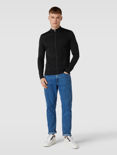 MAERZ Muenchen Strickjacke mit Label-Details Modell 'summer' Black 1