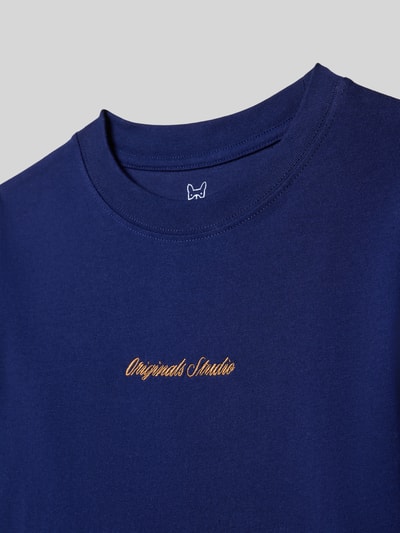 Jack & Jones Sweatshirt met labelstitching, model 'NORREBRO' Blauw - 2