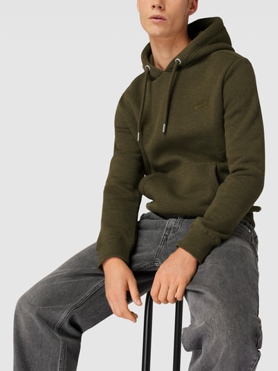 Superdry Hoodie mit Logo-Stitching Oliv Melange 3