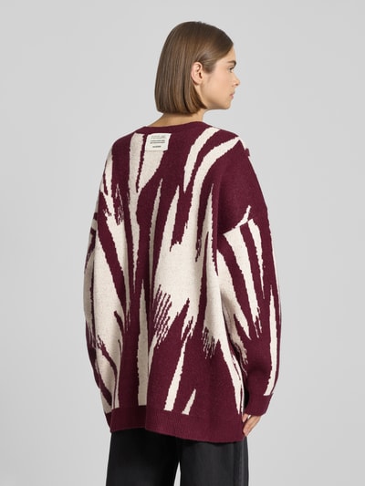 Karo Kauer Oversized pullover met grafisch motief Prune - 5