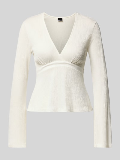 Gina Tricot Bluzka z dekoltem w serek Złamany biały 2