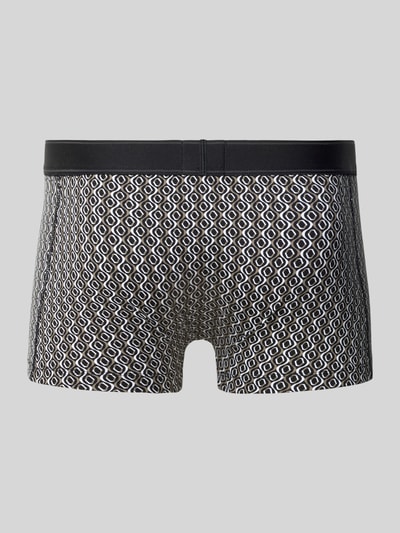 Produktfoto, Pant & Trunk aus Baumwoll-Mix Modell 'Trunk 365 Print' von BOSS, schwarz-weißes grafisches Muster, weiche Textur, Herren Pant & Trunk von BOSS
