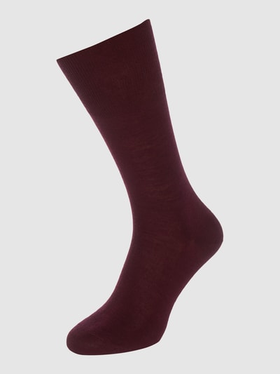 Falke Socken aus Schurwollmischung Modell 'Airport Sock' Bordeaux 1