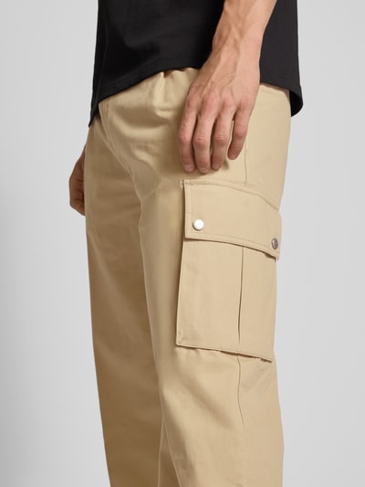 HUGO Regular fit cargobroek met steekzakken, model 'Graysen' Beige - 3