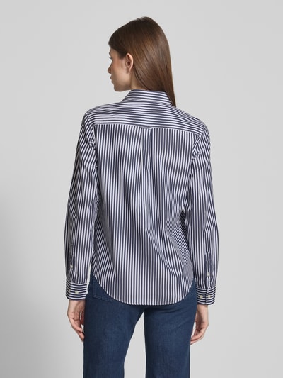 Gant Regular fit overhemdblouse van puur katoen met logostitching Marineblauw - 5