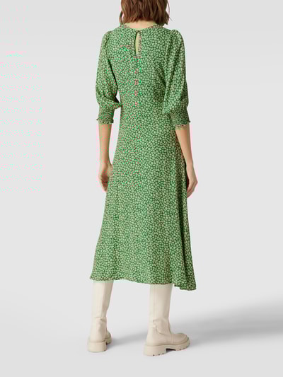 Mango Midikleid mit floralem Allover-Muster Grün 5