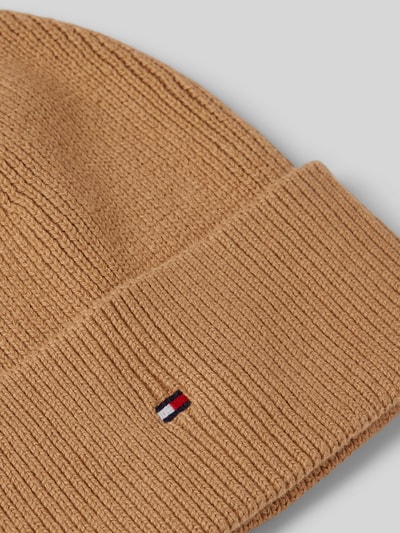 Tommy Hilfiger Strickmütze mit Logo-Stitching Modell 'ESSENTIAL' Beige 2