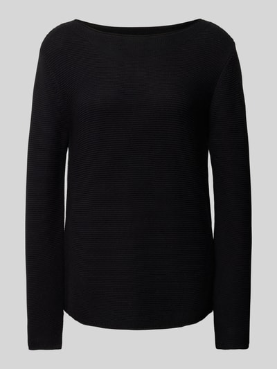 Marc O'Polo Sweter o kroju regular fit z dzianiny z bawełny Czarny 2