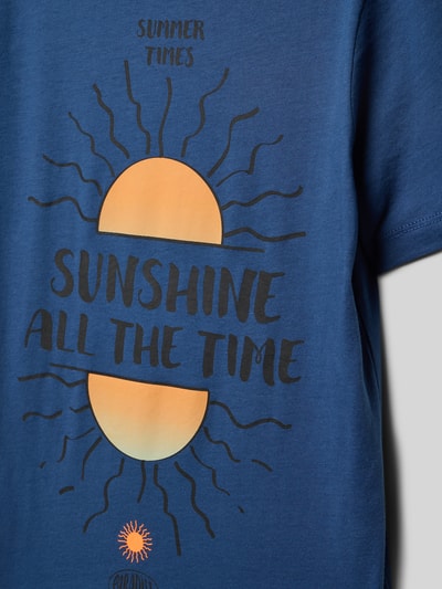 s.Oliver RED LABEL Regular fit T-shirt van puur katoen Rookblauw - 2