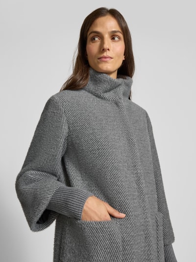 s.Oliver BLACK LABEL Regular fit lange jas met opstaande kraag Antraciet - 3