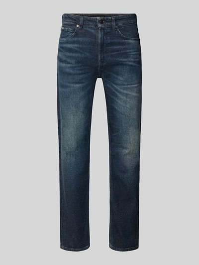 BOSS Straight Fit Jeans aus Baumwoll-Mix Modell 'C-Ogden' Dunkelblau 1