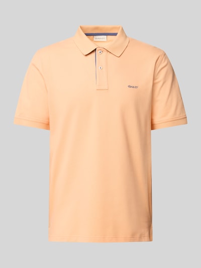 Gant Regular fit poloshirt met labelstitching Oranje - 2