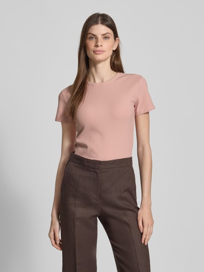 Christian Berg Woman T-Shirt in Ripp-Optik mit Rundhalsausschnitt Rosa 4