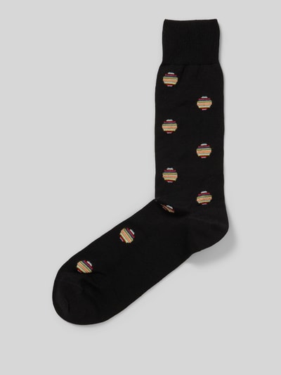 PAUL SMITH Socken mit elastische Rippenbündchen Modell 'SIGNTR POLKA' Black 1