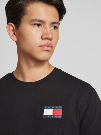 Tommy Jeans T-shirt met labelprint Zwart - 3