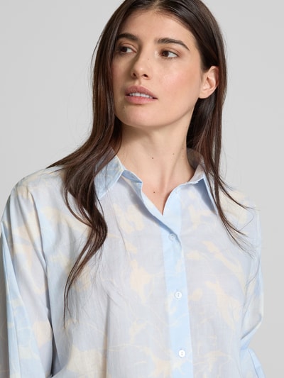 Someday Relaxed Fit Hemdbluse mit durchgehender Knopfleiste Bleu 3