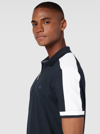 Christian Berg Men Poloshirt mit Reißverschluss Marine 3