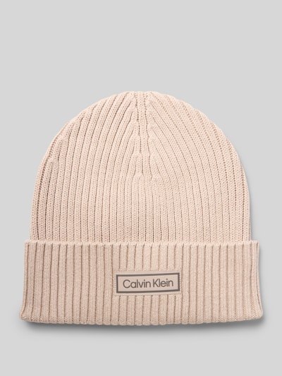 CK Calvin Klein Gebreide muts met kasjmier en labelpatch Offwhite - 1