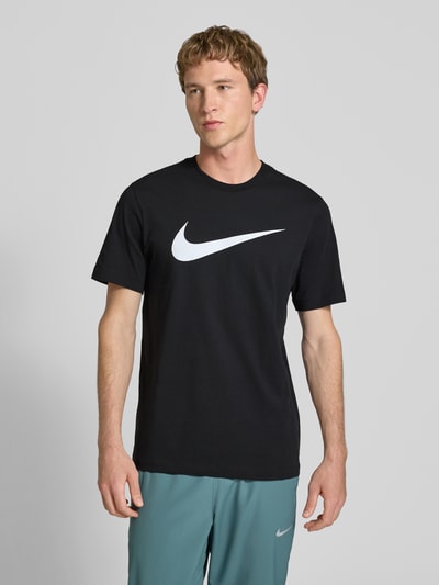 Nike T-Shirt mit Logo-Print Modell 'Swoosh' Black 4