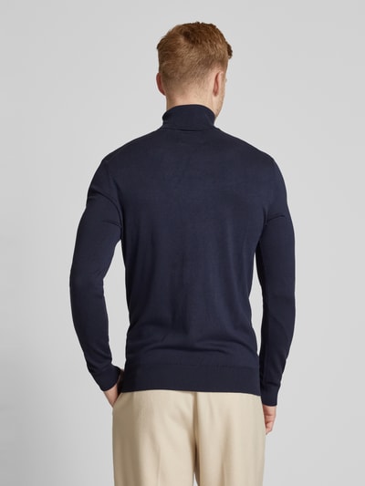 Scotch & Soda Strickpullover mit Rollkragen Dunkelblau 5