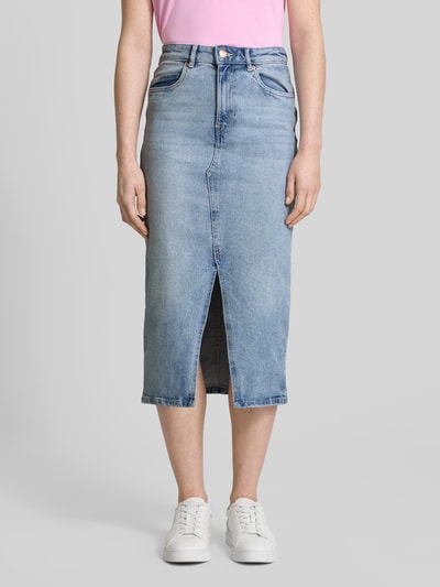 Vero Moda Midi-Jeansrock aus Baumwoll-Mix Modell 'VERI' Jeansblau 4