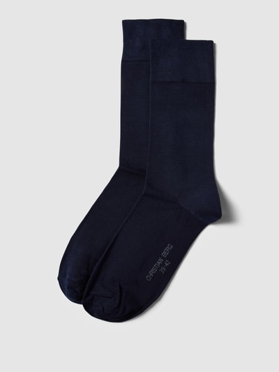 Christian Berg Men Socken mit elastischen Bündchen im 2er-Pack Dunkelblau 1