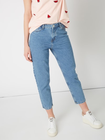 Review Rinsed Washed Mom Fit Jeans Blau 3